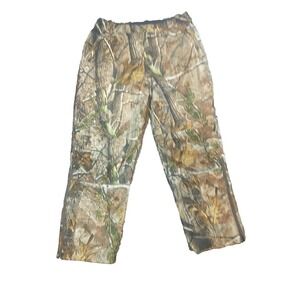 Game Winner Mens XL Realtree Camo Waterproof Hunting Pants Elastic Waist Zippers